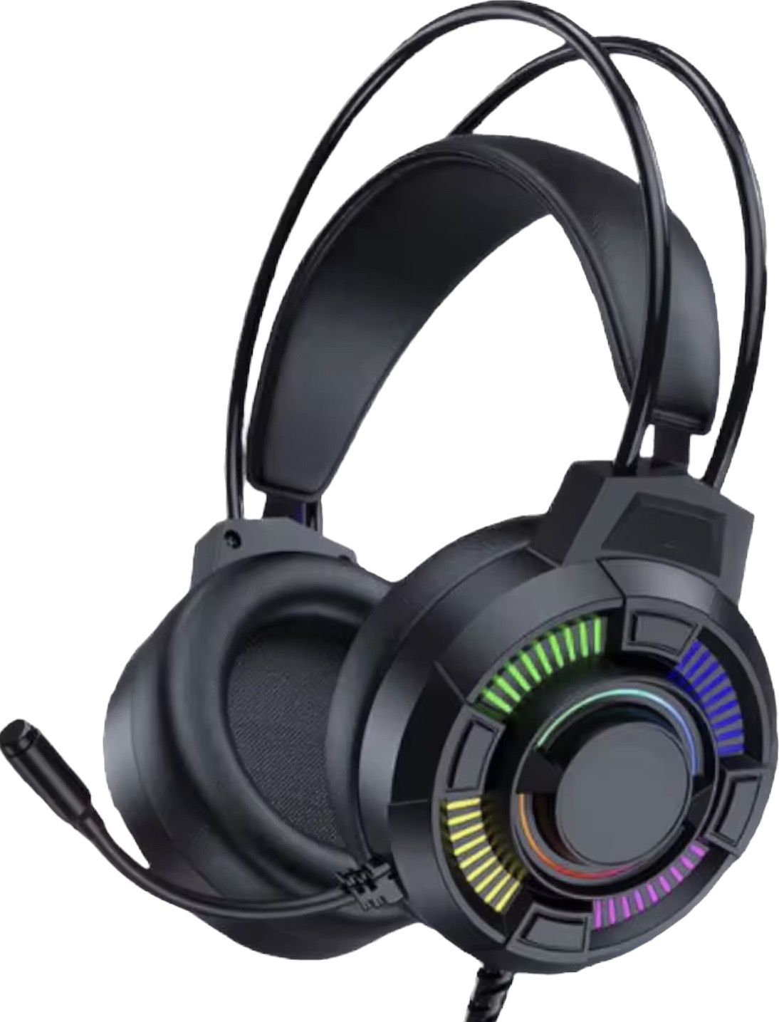 Tai nghe Gaming K6 7.1 chụp tai có mic jack cắm USB có đèn LED, có mic cho máy tính, Laptop